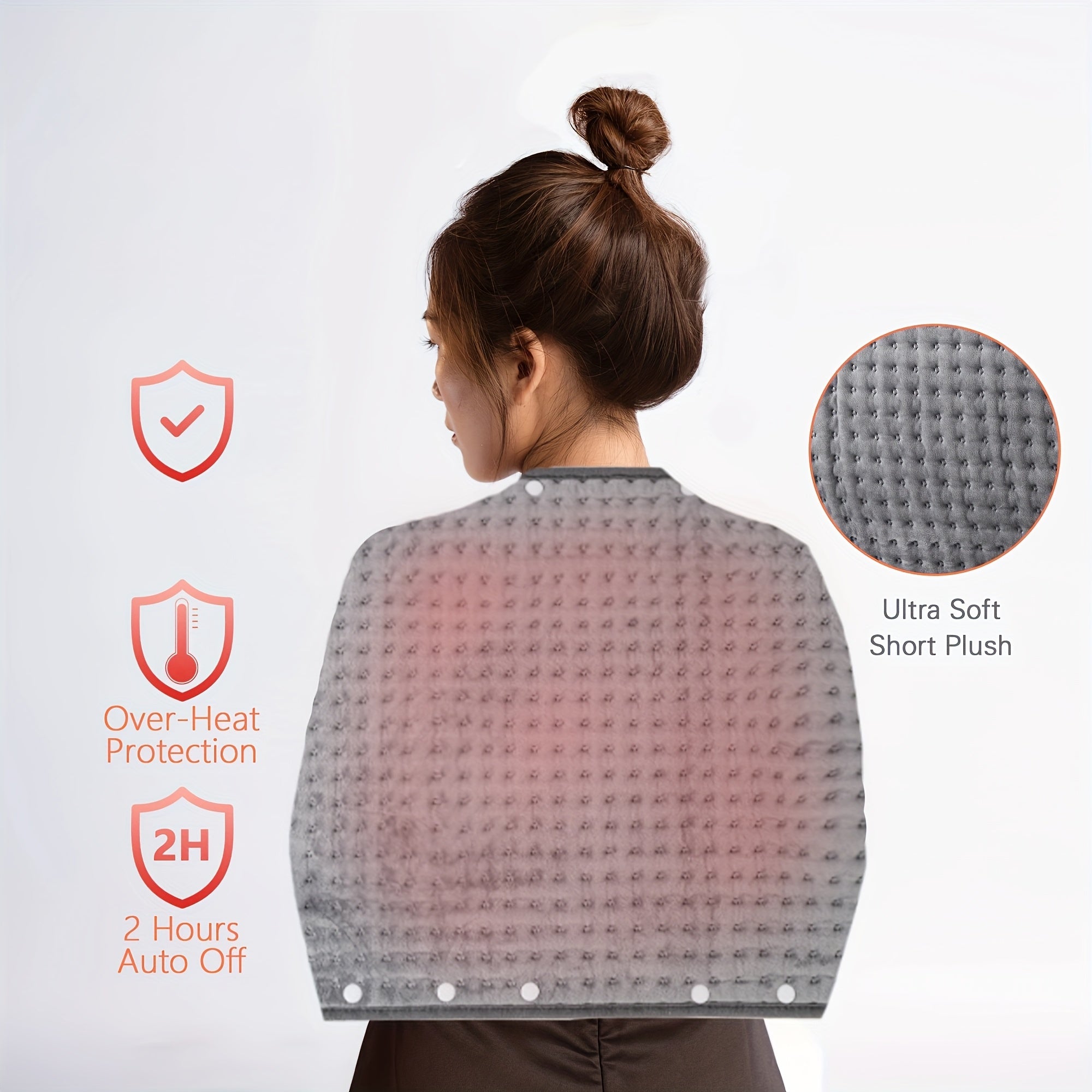 Extra Large 2-in-1 Heating Pad & Foot Warmer, 9 Temperature Settings, 4H Auto Shut Off, Washable Fast Heated Feet Warmers, Electric Heating Pads for Back, Feet, Shoulders - Polyester, 110V-120V, US Plug
