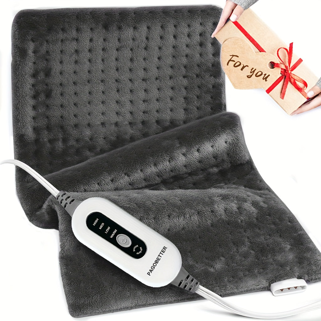 Electric Heating Pads for Back, Neck, Shoulder, Arms, Abdomen, 130W Fast Heating to 150°F, 4 Heat Settings, Auto-Off, 24" X 12" Lightweight Light Beige Fabric, Moist/Dry Option, Washable, Heated Pad for Knee, Leg, Father's Day & Birthday Gifts for Dad,