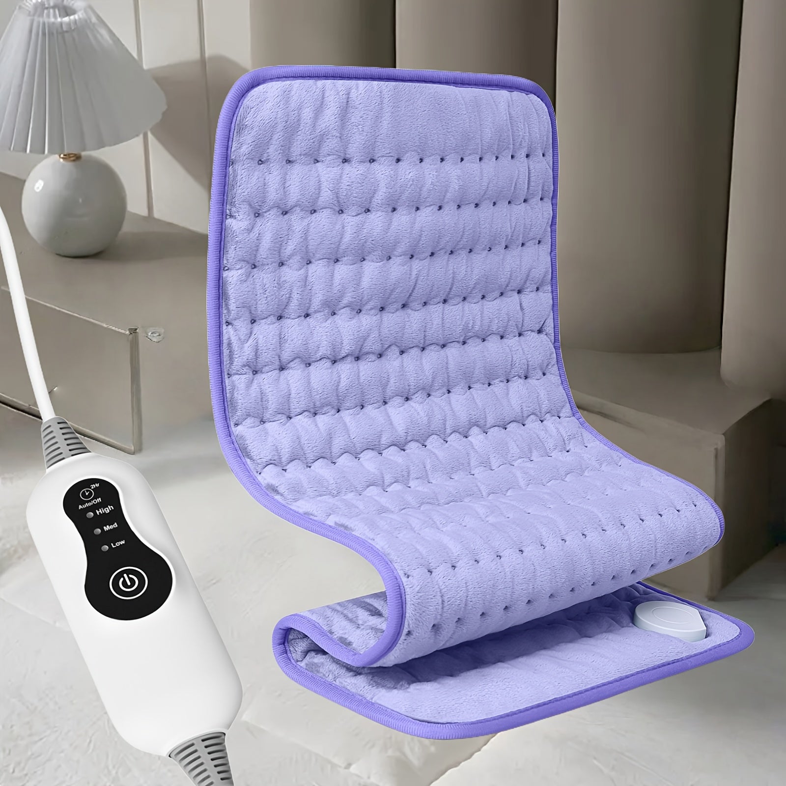 Electric Heating Pad, 24 ''x12' ', Portable, Shoulder, Back, Joint, Leg, Abdomen Heating, Skin Friendly Fabric, Quickly Heated To 140 ° F, Three Temperature Controls, Wet And Dry Dual-use, Double-sided Heating, 2-hour Timed Shutdown, Machine Washable