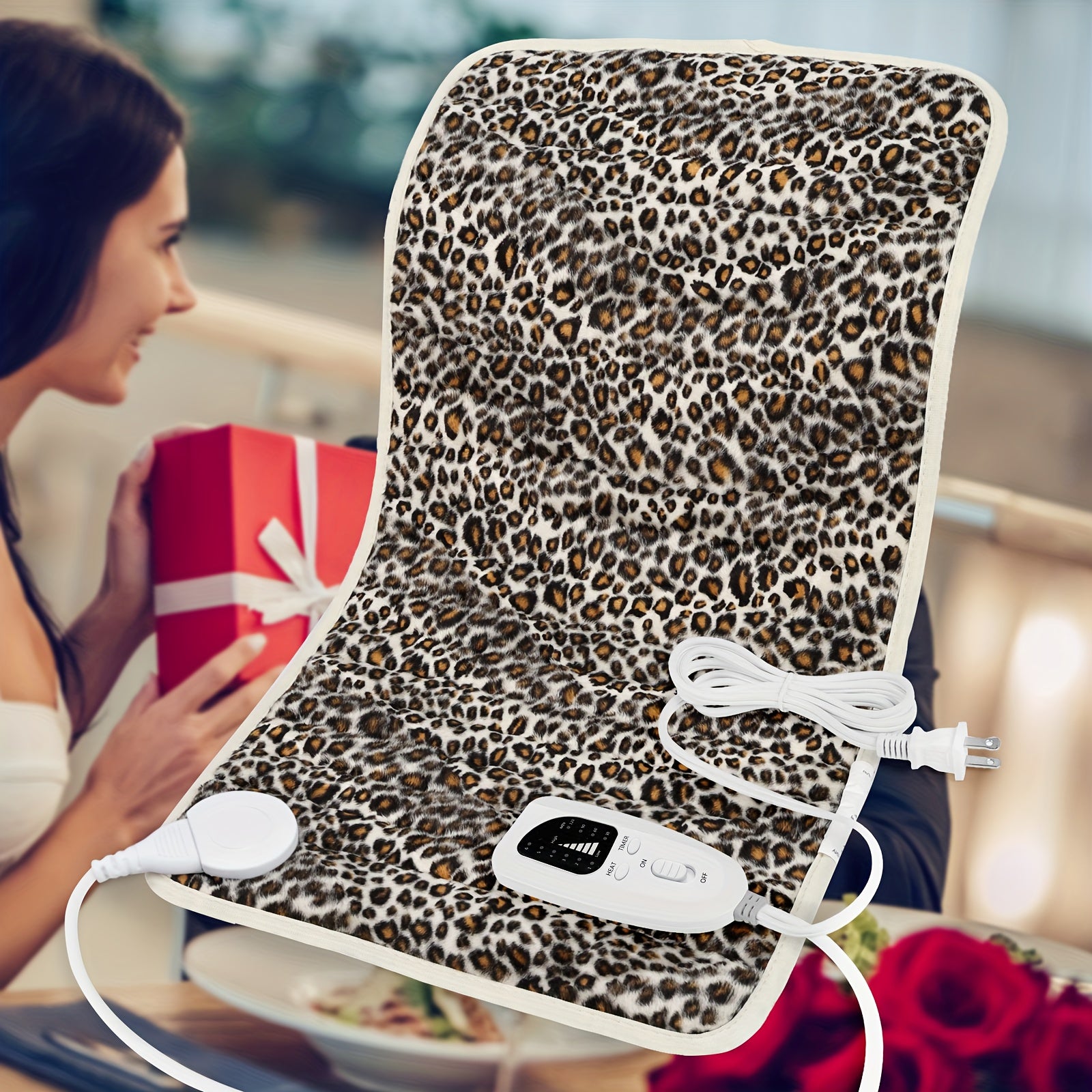 Extra Large Heating Pad - Extra Wide 24x12in (2x larger than most) with 6 Temp Settings (Up to 150°F/65°C) & Auto Shut-off Timer (2H), Portable Electric Heating Pad with Plug-in Power, Machine Washable for Back, Neck, Legs, Shoulders, Knees, Belly - Ideal