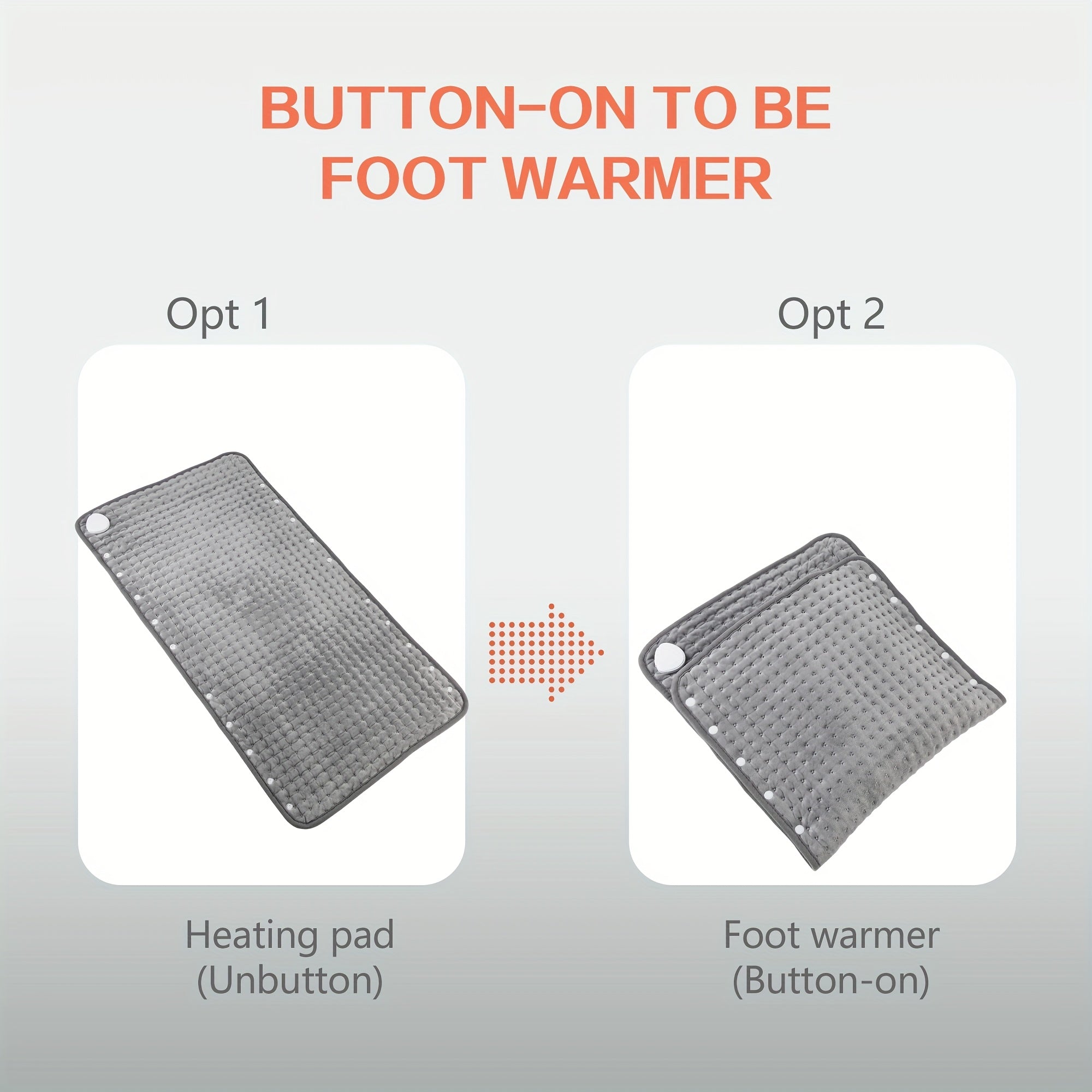 Extra Large 2-in-1 Heating Pad & Foot Warmer, 9 Temperature Settings, 4H Auto Shut Off, Washable Fast Heated Feet Warmers, Electric Heating Pads for Back, Feet, Shoulders - Polyester, 110V-120V, US Plug