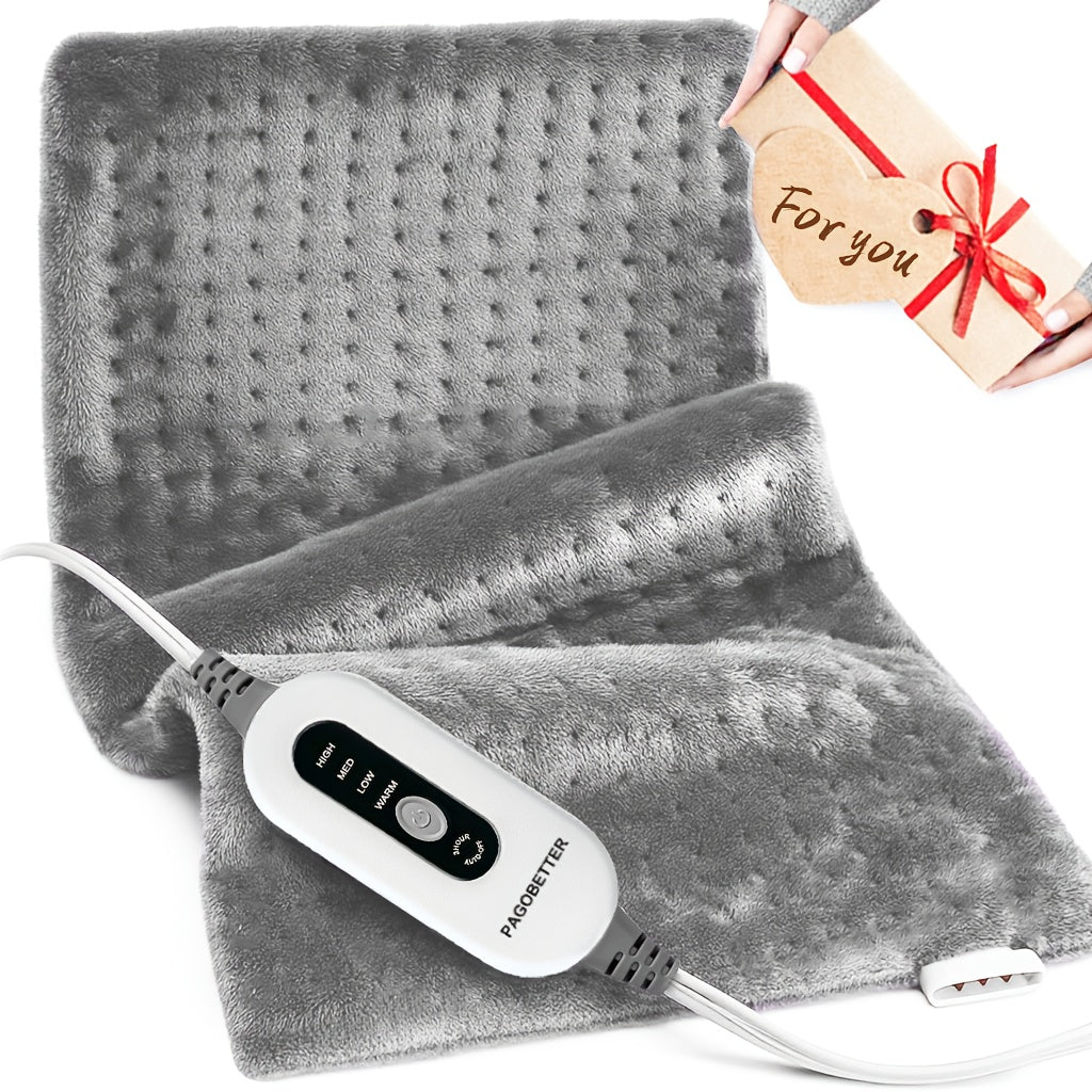 Electric Heating Pads for Back, Neck, Shoulder, Arms, Abdomen, 130W Fast Heating to 150°F, 4 Heat Settings, Auto-Off, 24" X 12" Lightweight Light Beige Fabric, Moist/Dry Option, Washable, Heated Pad for Knee, Leg, Father's Day & Birthday Gifts for Dad,