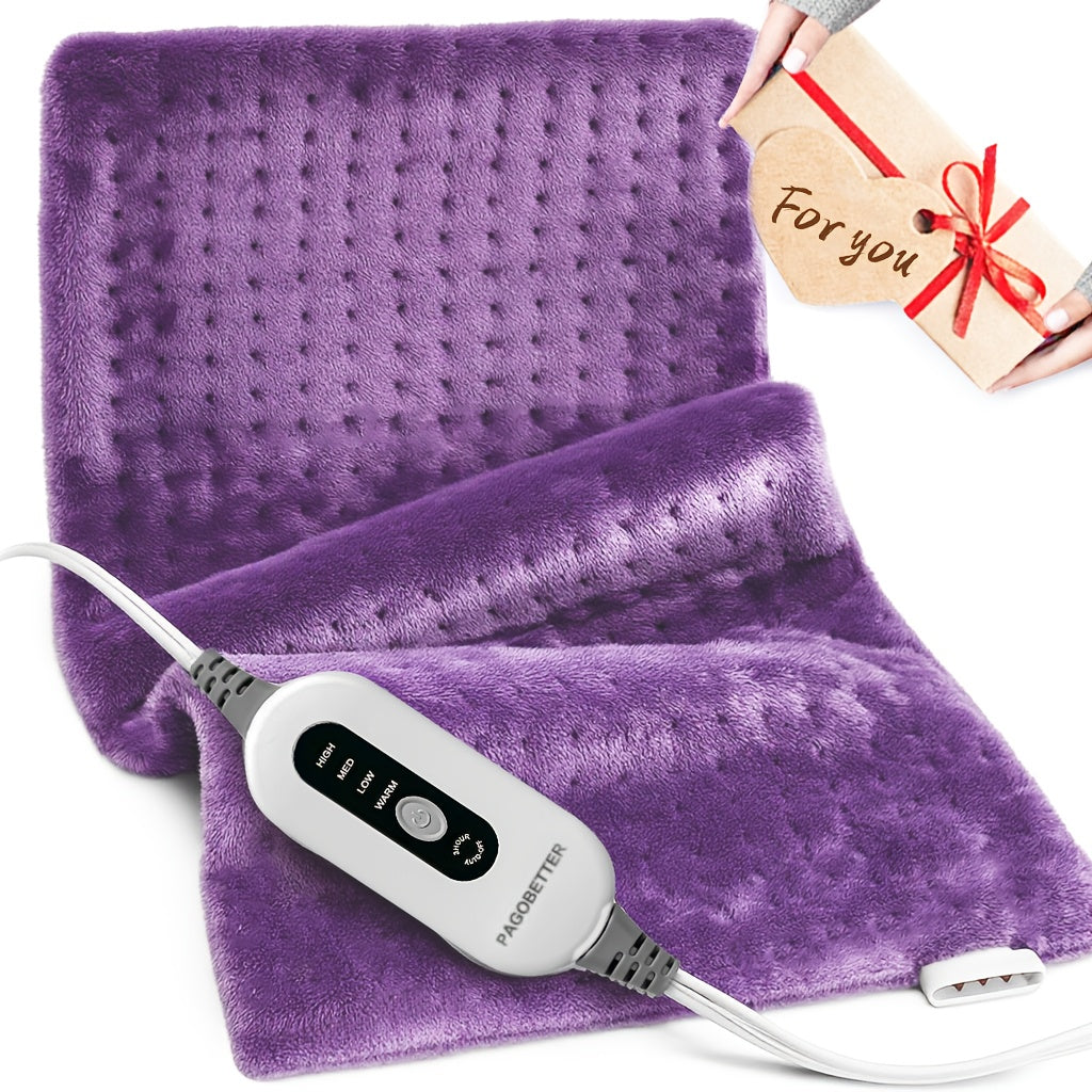 [Electric Heating Pad] Electric Heating Pad 12"x24" | 4 Heat Levels, 2-Hour Auto Off, Lightweight & Breathable, Machine Washable, Heats to 148°F | For Back, Waist, Abdomen, Shoulders | Ideal Gift for Men, Women, Family