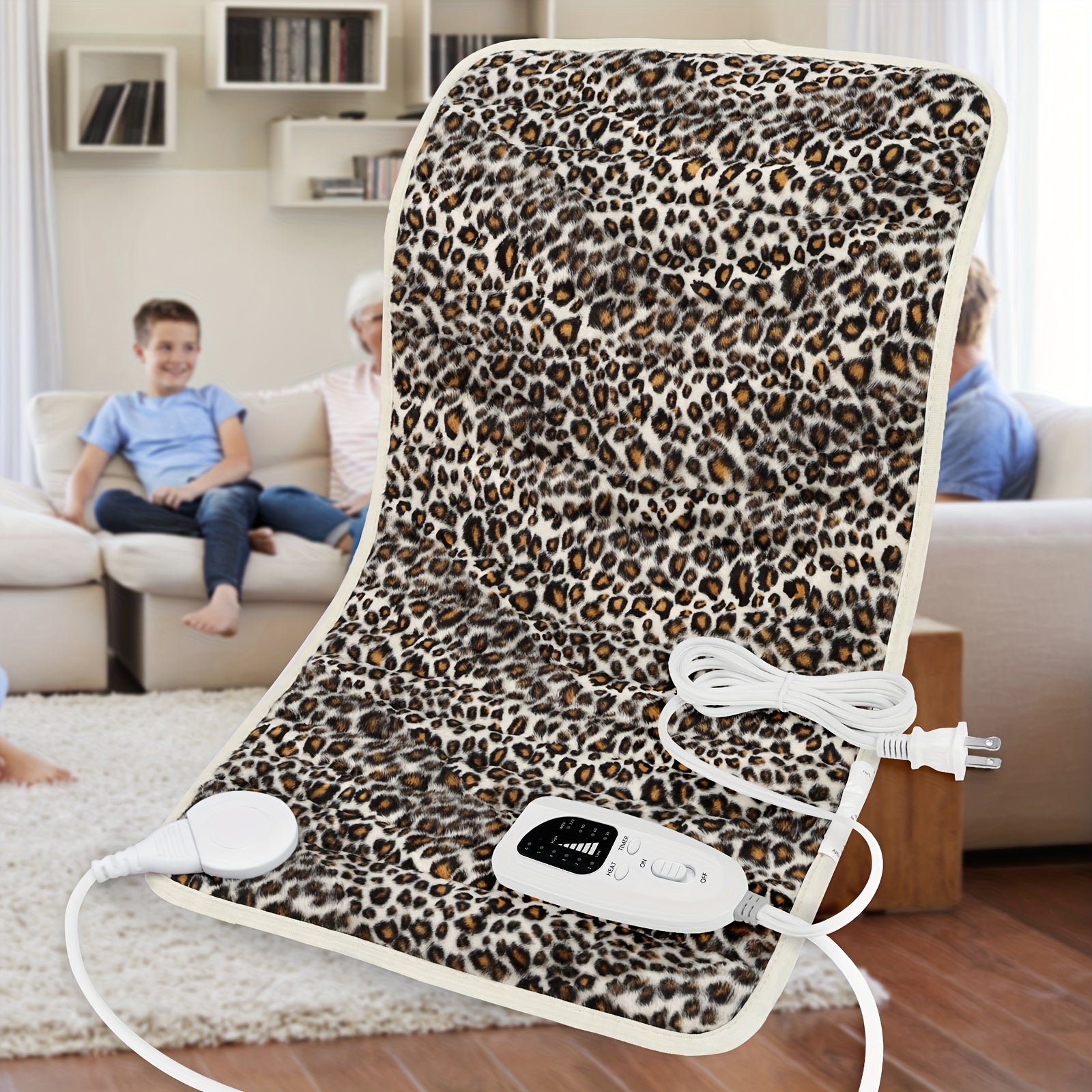 [Portable Heating Pad] Portable XL Heating Pad | Electric Heating Pad for Back, Neck, Knees, Legs, Abdomen, 24in×12in, 6 Heating Levels, 4 Timing Options, Fast Heating to 140°F, Machine Washable, Ideal Gift for Dad and Mom, Holiday Gift