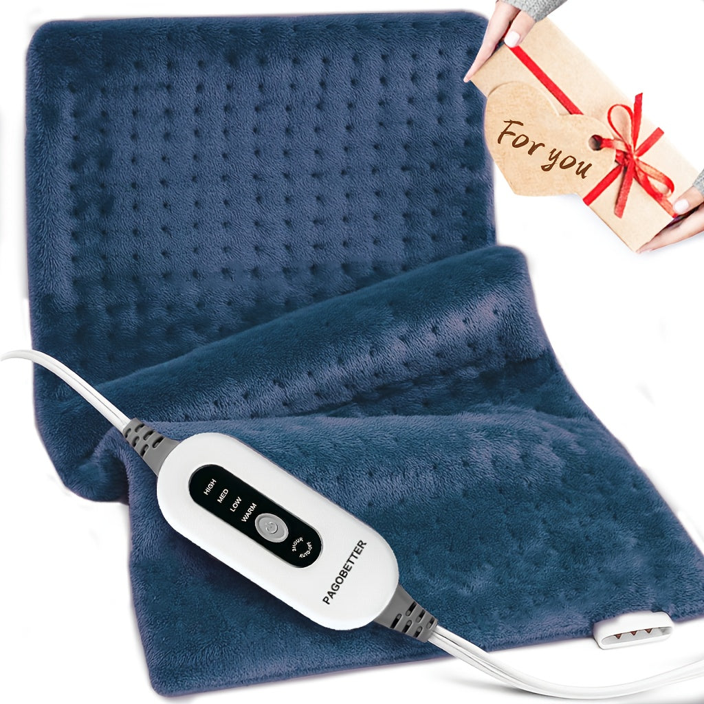 Electric Heating Pads for Back, Neck, Shoulder, Arms, Abdomen, 130W Fast Heating to 150°F, 4 Heat Settings, Auto-Off, 24" X 12" Lightweight Light Beige Fabric, Moist/Dry Option, Washable, Heated Pad for Knee, Leg, Father's Day & Birthday Gifts for Dad,