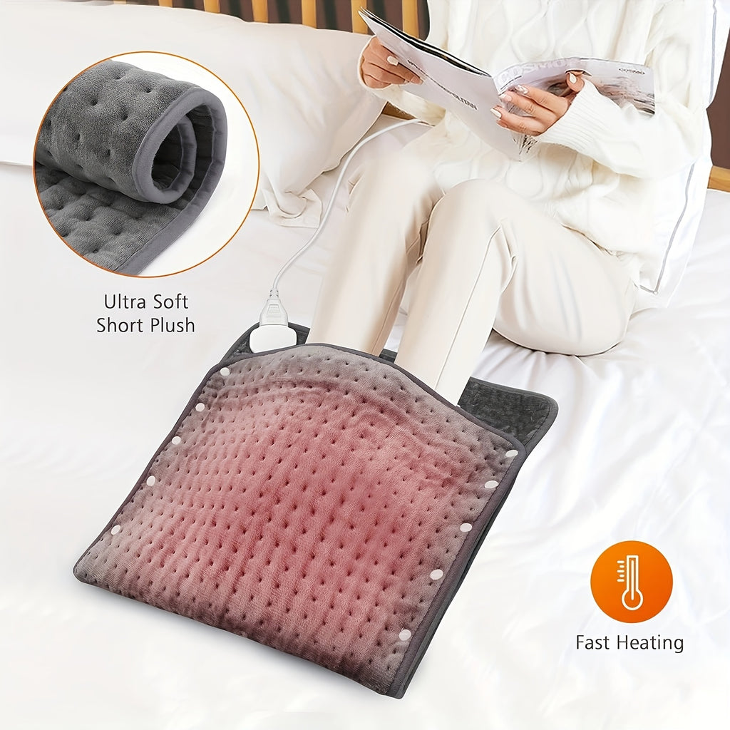 Extra Large 2-in-1 Heating Pad & Foot Warmer, 9 Temperature Settings, 4H Auto Shut Off, Washable Fast Heated Feet Warmers, Electric Heating Pads for Back, Feet, Shoulders - Polyester, 110V-120V, US Plug