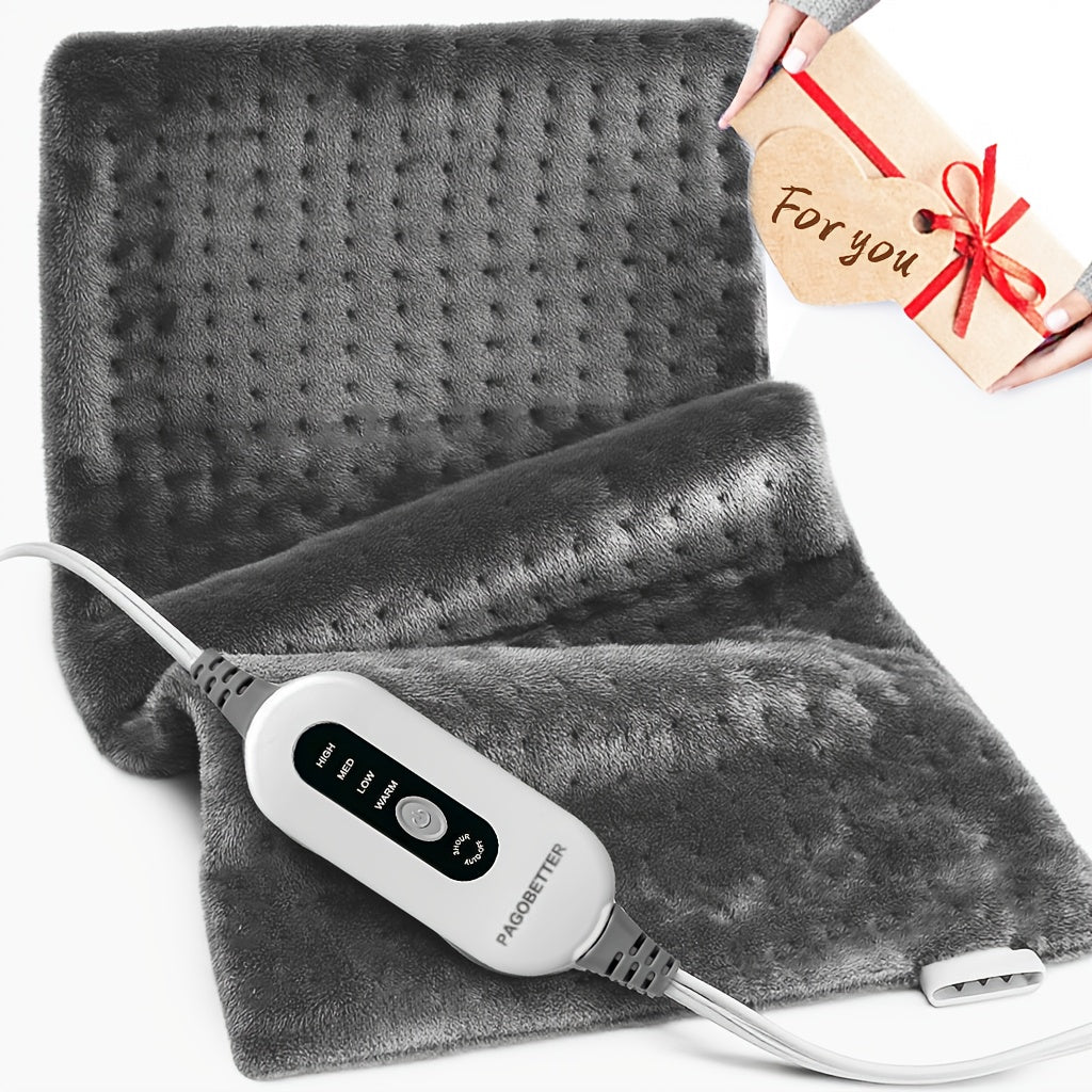 [Electric Heating Pad] Electric Heating Pad 12"x24" | 4 Heat Levels, 2-Hour Auto Off, Lightweight & Breathable, Machine Washable, Heats to 148°F | For Back, Waist, Abdomen, Shoulders | Ideal Gift for Men, Women, Family