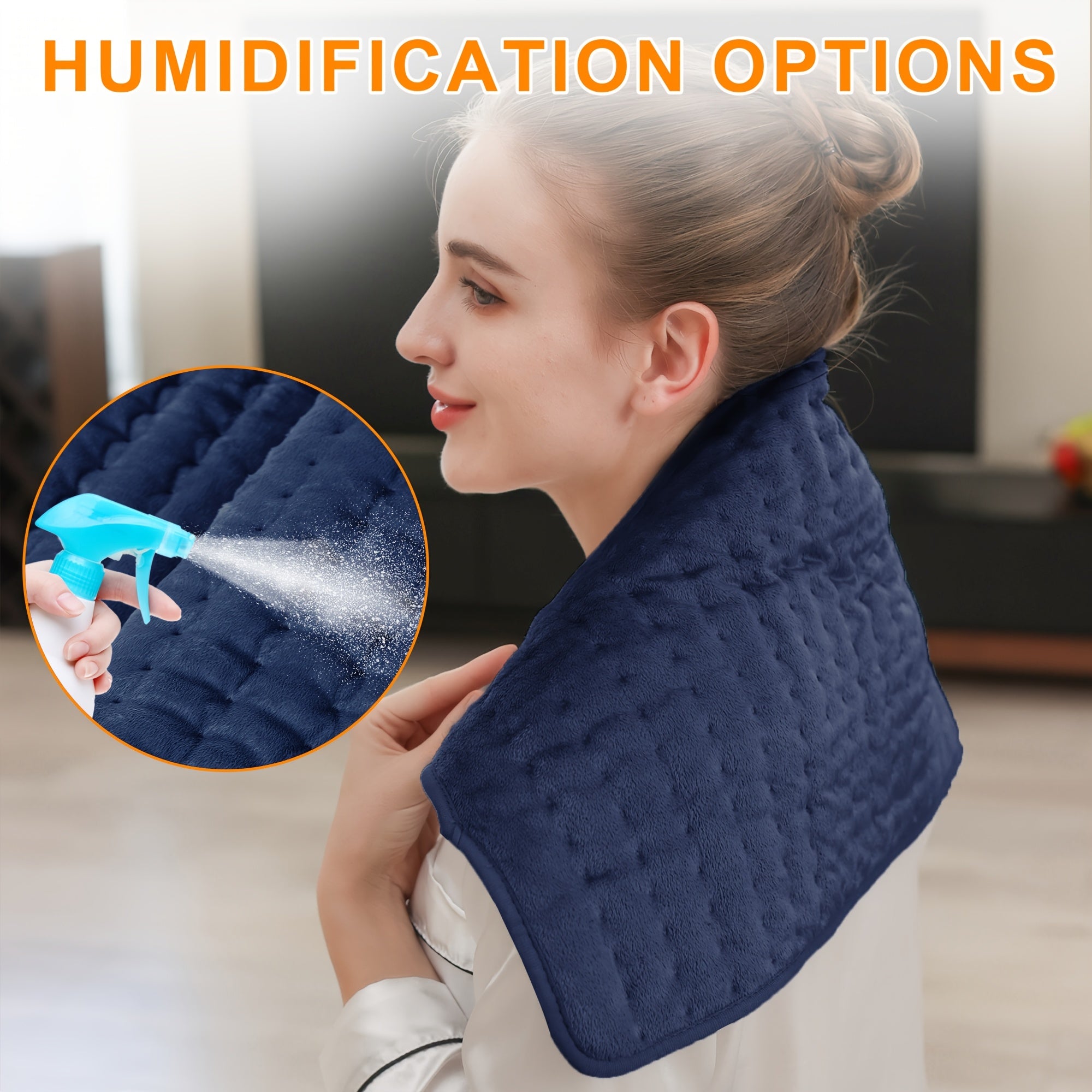 [Portable Heating Pad] Portable XL Heating Pad | Electric Heating Pad for Back, Neck, Knees, Legs, Abdomen, 24in×12in, 6 Heating Levels, 4 Timing Options, Fast Heating to 140°F, Machine Washable, Ideal Gift for Dad and Mom, Holiday Gift