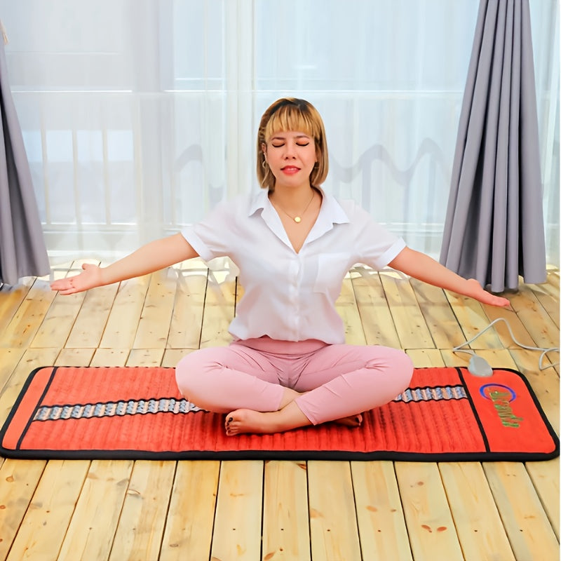 [ACADA Heating Pad] ACADA Large Electric Heating Pad | Crystal Stone Deep Warming Massage Mat, Full Body Infrared Heating, Adjustable Timer & Temperature, Auto Shut Off