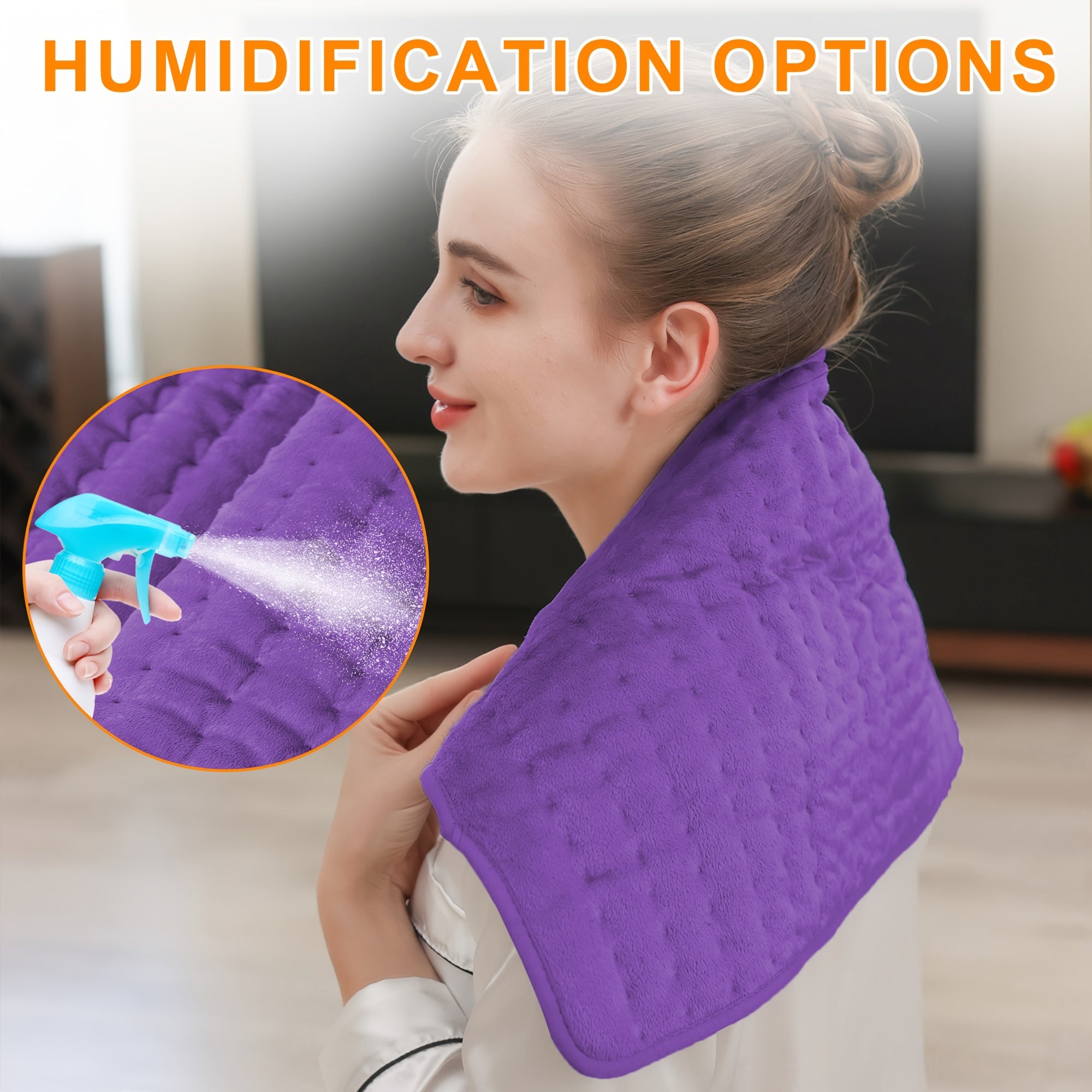 Extra Large Heating Pad - Extra Wide 24x12in (2x larger than most) with 6 Temp Settings (Up to 150°F/65°C) & Auto Shut-off Timer (2H), Portable Electric Heating Pad with Plug-in Power, Machine Washable for Back, Neck, Legs, Shoulders, Knees, Belly - Ideal