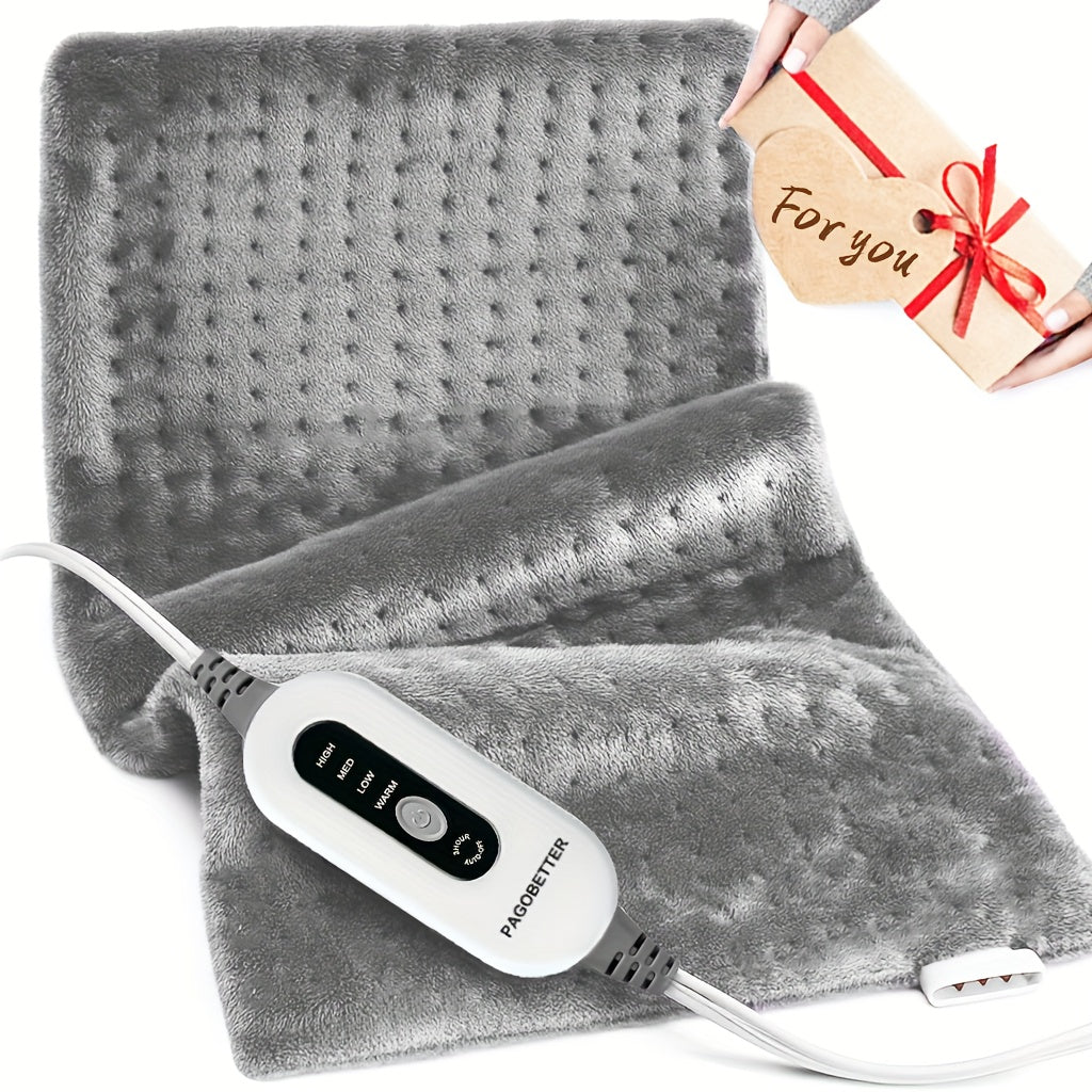 [Electric Heating Pad] Electric Heating Pad 12"x24" | 4 Heat Levels, 2-Hour Auto Off, Lightweight & Breathable, Machine Washable, Heats to 148°F | For Back, Waist, Abdomen, Shoulders | Ideal Gift for Men, Women, Family