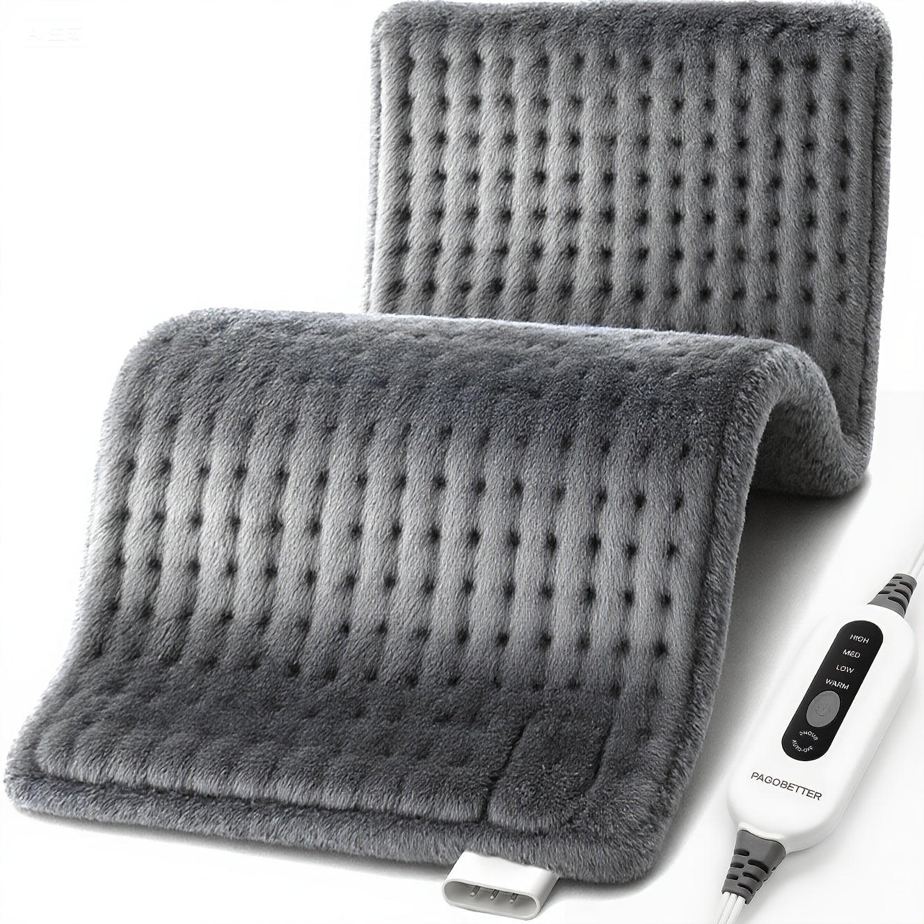 Electric Heating Pads for Back, Neck, Shoulder, Arms, Abdomen, 130W Fast Heating to 150°F, 4 Heat Settings, Auto-Off, 24" X 12" Lightweight Light Beige Fabric, Moist/Dry Option, Washable, Heated Pad for Knee, Leg, Father's Day & Birthday Gifts for Mom Dad