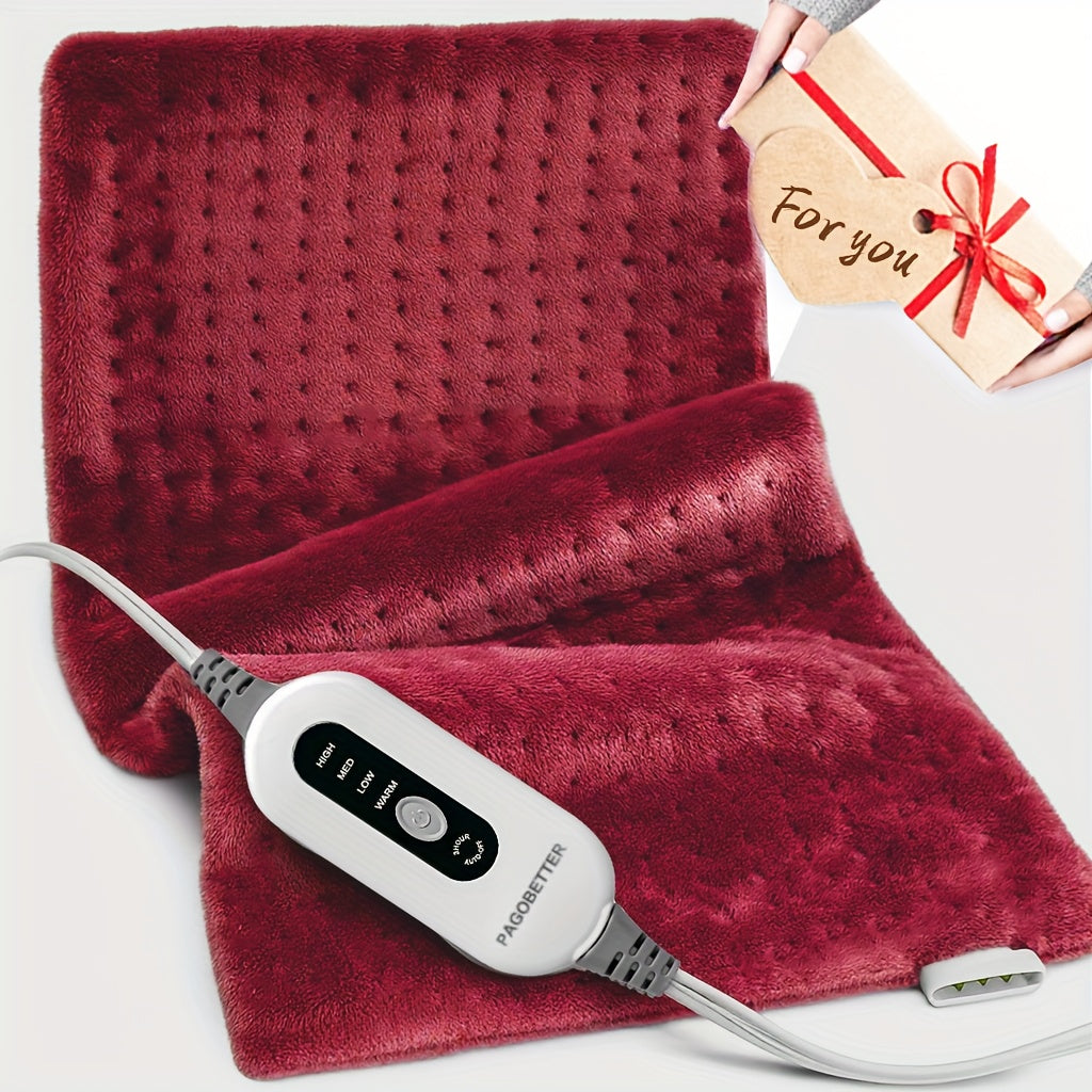 [Electric Heating Pad] Electric Heating Pad 12"x24" | 4 Heat Levels, 2-Hour Auto Off, Lightweight & Breathable, Machine Washable, Heats to 148°F | For Back, Waist, Abdomen, Shoulders | Ideal Gift for Men, Women, Family