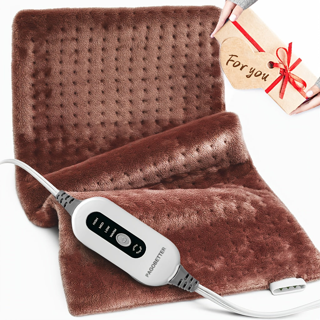 [Electric Heating Pad] Electric Heating Pad 12"x24" | 4 Heat Levels, 2-Hour Auto Off, Lightweight & Breathable, Machine Washable, Heats to 148°F | For Back, Waist, Abdomen, Shoulders | Ideal Gift for Men, Women, Family
