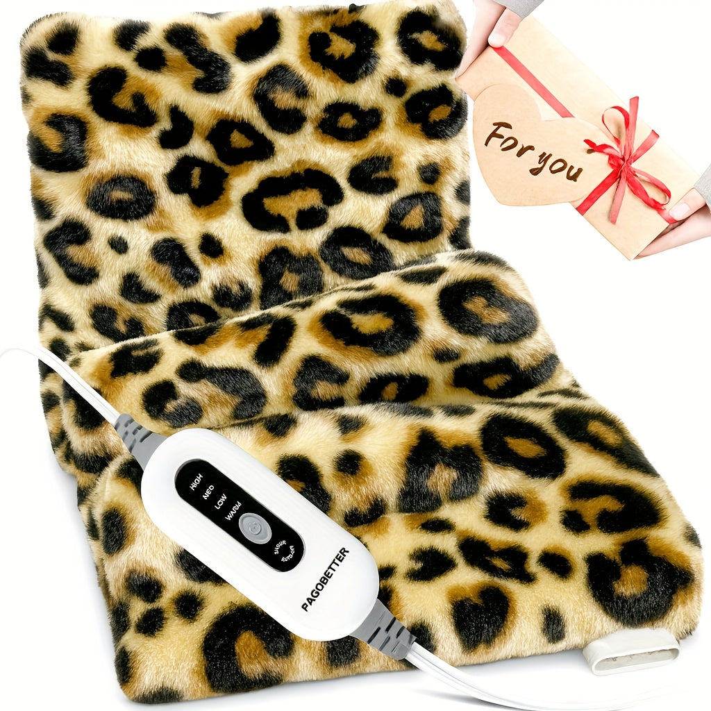 Electric Heating Pads for Back, Neck, Shoulder, Arms, Abdomen, 130W Fast Heating to 150°F, 4 Heat Settings, Auto-Off, 24" X 12" Lightweight Light Beige Fabric, Moist/Dry Option, Washable, Heated Pad for Knee, Leg, Father's Day & Birthday Gifts for Dad,