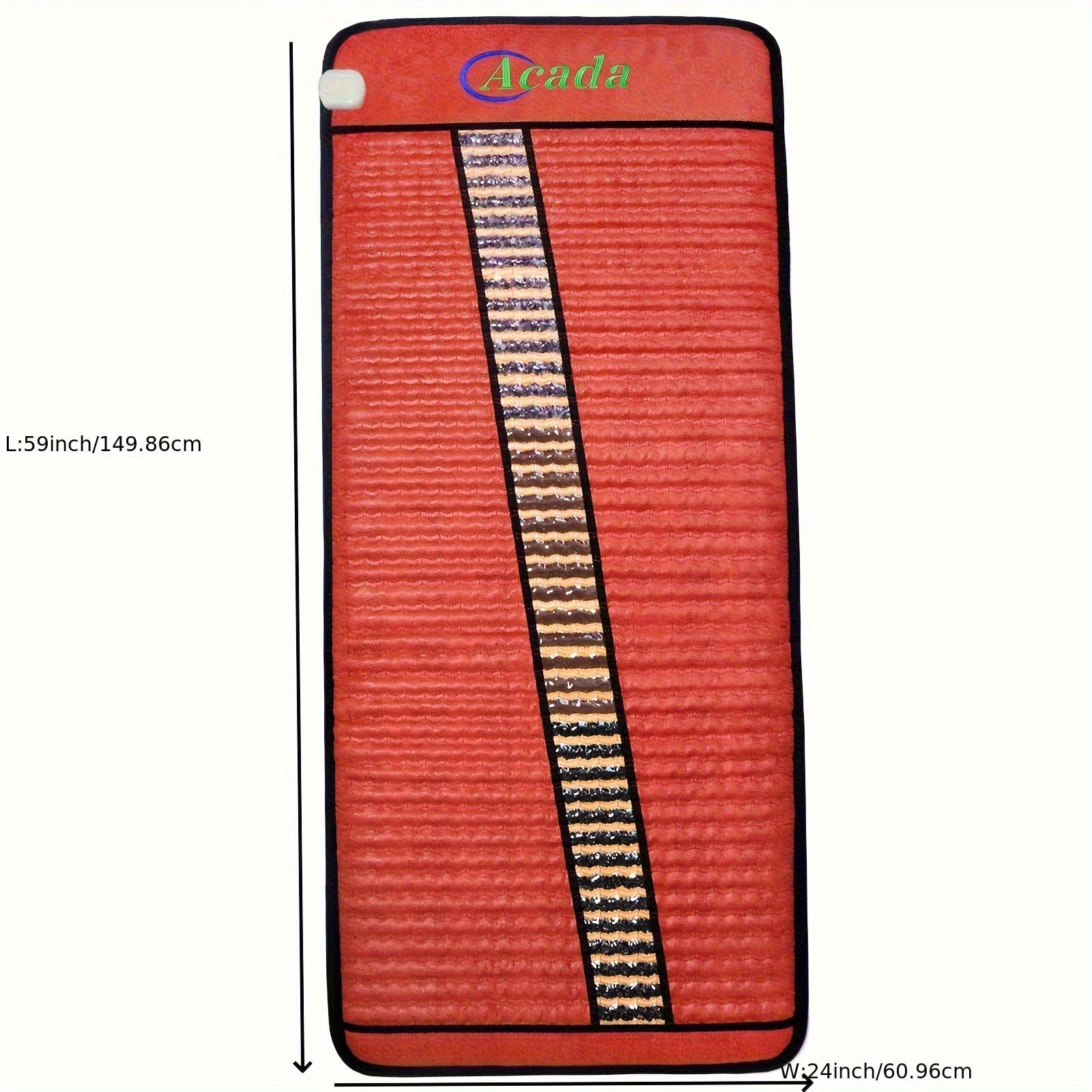 [ACADA Heating Pad] ACADA Large Electric Heating Pad | Crystal Stone Deep Warming Massage Mat, Full Body Infrared Heating, Adjustable Timer & Temperature, Auto Shut Off